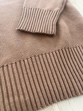 Matty M Camel Brown Knit Crewneck Sweater